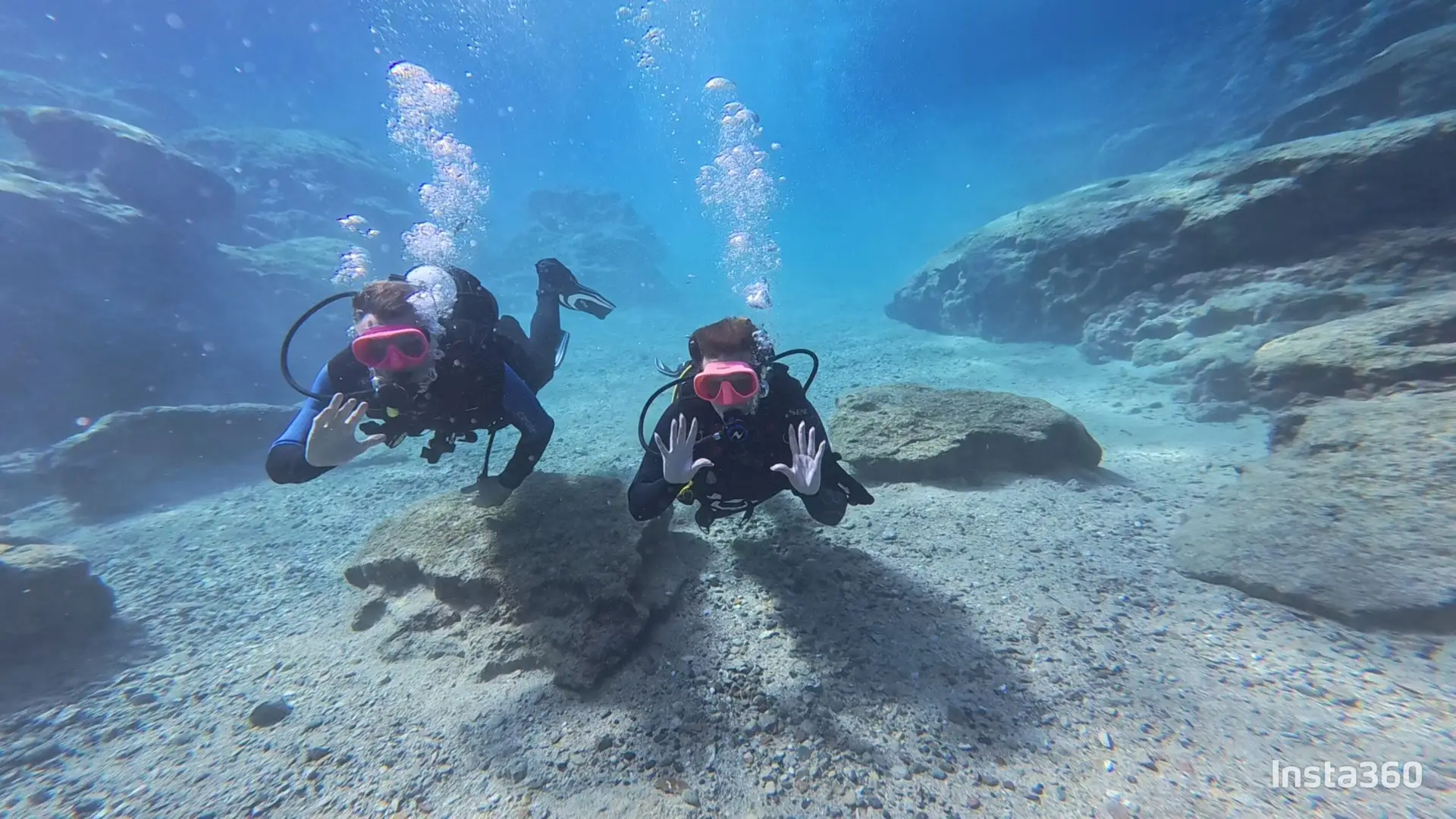 Beginner diver discovering scuba in Green Bay Cyprus with Dive Cypria